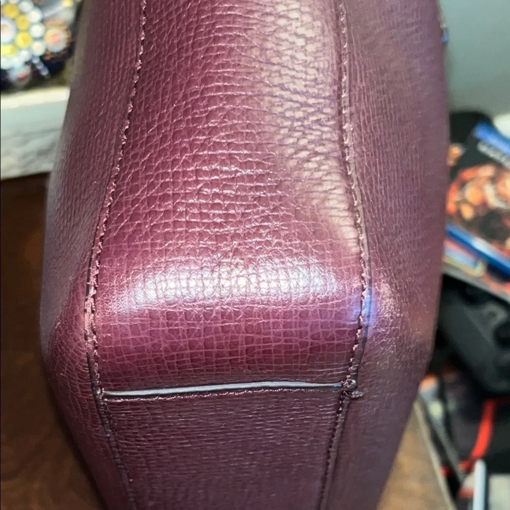 Dolce & Gabbana Mediterraneo Bordeaux Brick Red Laptop Bag Structured Design EUC